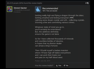 Illustration for article titled Skyrim, As Told By Steam Reviews